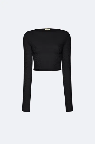 Shop Lapointe Matte Viscose Top In Black