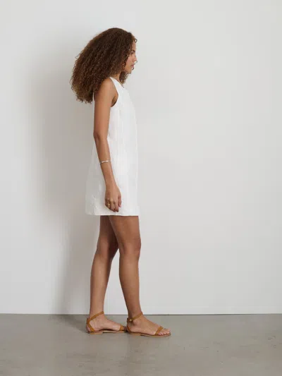 Shop Alex Mill Anna Vest Dress In Linen In Off White