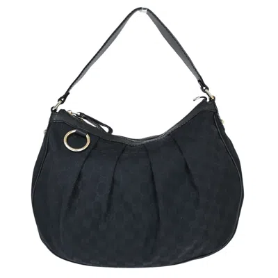 Shop Gucci Sukey Black Canvas Shoulder Bag ()