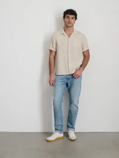 Shop Alex Mill Camp Shirt In Flax Linen