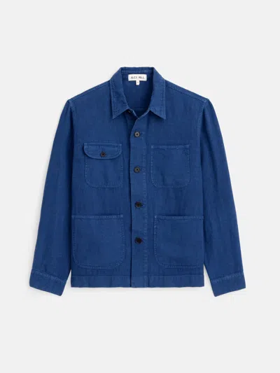 Alex Mill Garment Dyed Work Jacket In Recycled Denim In French Navy