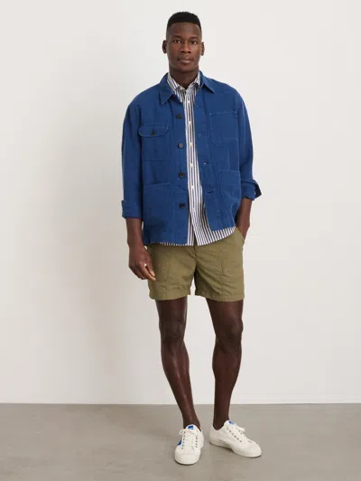 Alex Mill Garment Dyed Work Jacket In Recycled Denim In French Navy