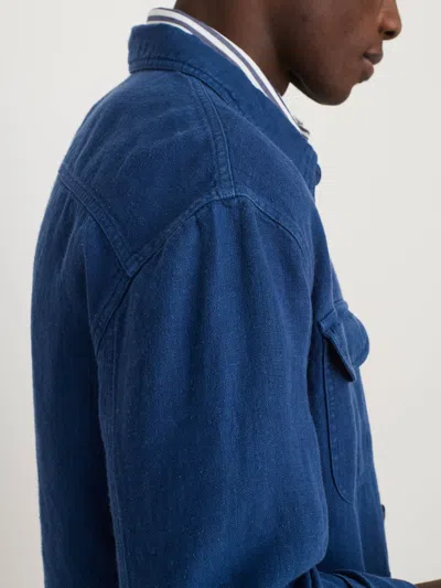 Alex Mill Garment Dyed Work Jacket In Recycled Denim In French Navy