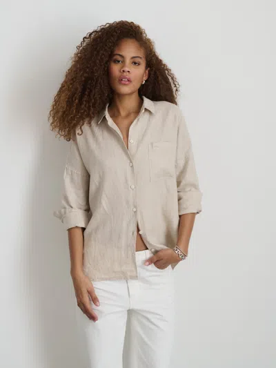 Shop Alex Mill Jo Shirt In Flax Linen