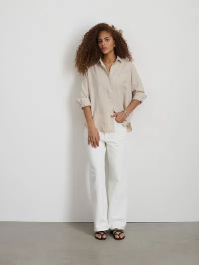 Shop Alex Mill Jo Shirt In Flax Linen