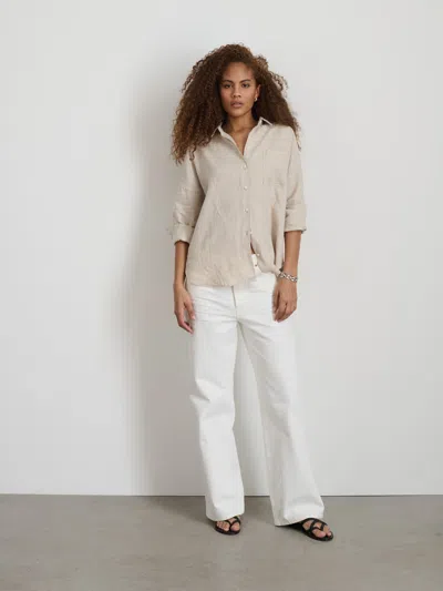 Shop Alex Mill Jo Shirt In Flax Linen