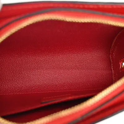 Pre-owned Louis Vuitton Dauphine Red Leather Clutch Bag ()