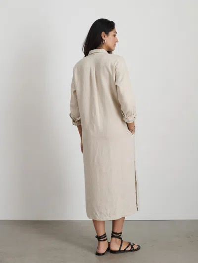 Alex Mill Long Sleeve Linen Midi Shirtdress In Neutral