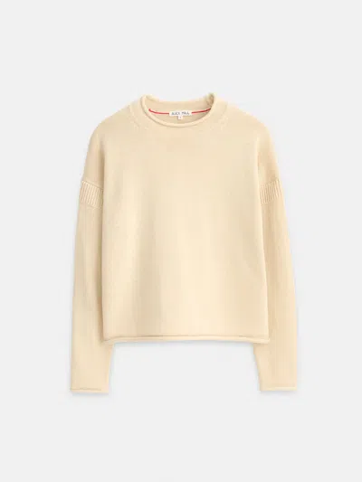 Shop Alex Mill Mariner Rollneck Sweater In Cotton In Pale Oak