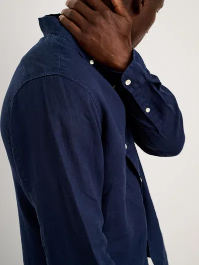 Alex Mill Mill Linen Button-down Shirt In Blue