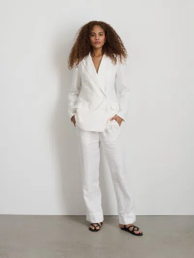 Shop Alex Mill Riley Pant In Linen In Off White