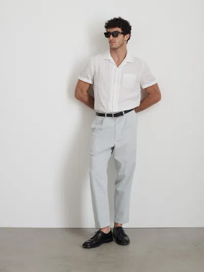 Alex Mill Standard Pleated Pant In Seersucker In Light Blue