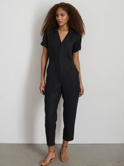 Shop Alex Mill Summer Jumpsuit In Linen In Black