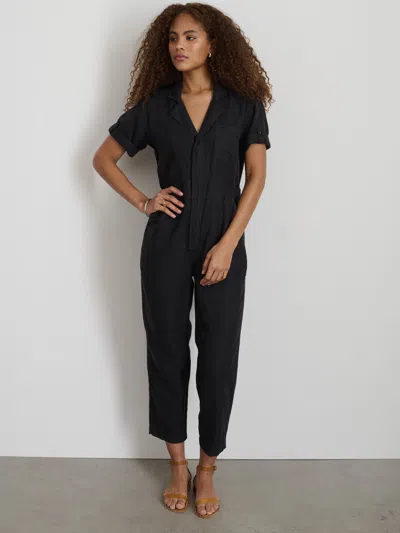 Shop Alex Mill Summer Jumpsuit In Linen In Black