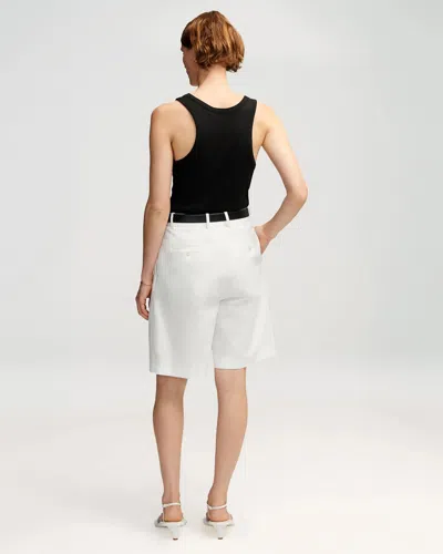 Shop Argent Pleated Short Cotton Twill Ivory