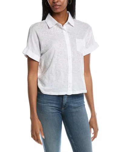Shop Stateside Slub Pocket Shirt In White