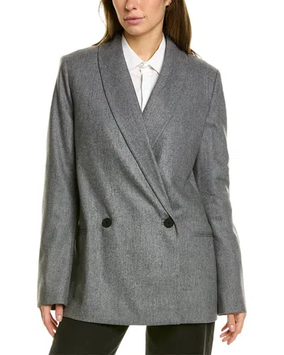 Shop Allsaints Lalia Wool & Cashmere-blend Blazer In Grey