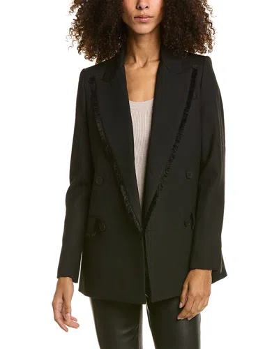 Shop Allsaints Maxine Wool-blend Blazer In Black