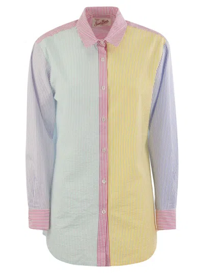 Shop Mc2 Saint Barth Brigitte Shirt With Striped Pattern