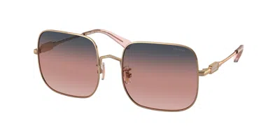 Shop Coach Women's 55 Mm Rose Gold Sunglasses In Multi