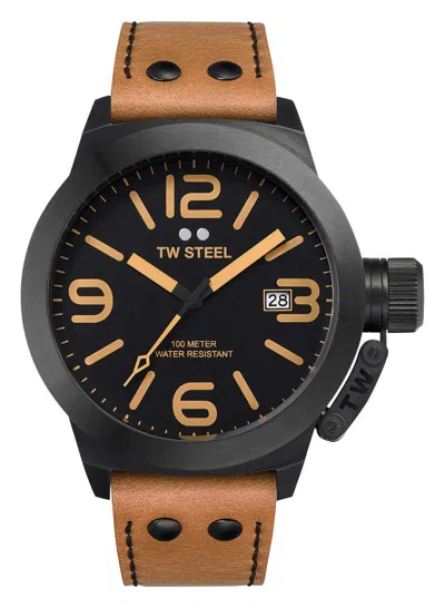 Shop Tw Steel Men's 50mm Quartz Watch In Brown