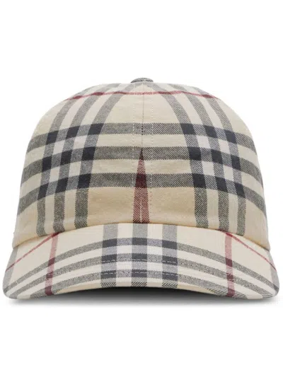 Shop Burberry Caps & Hats In Neutrals