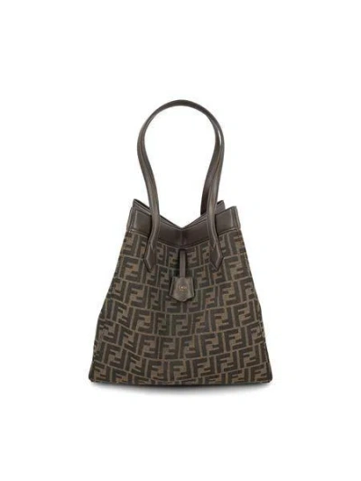 Shop Fendi Shopping Bags In Brown