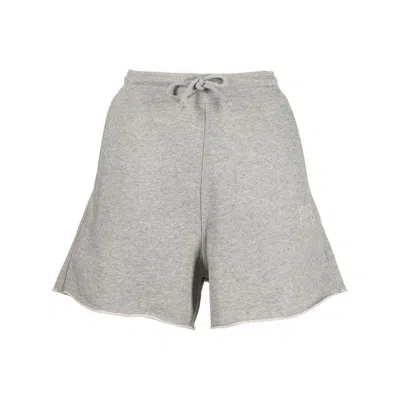 Shop Ganni Shorts In Grey