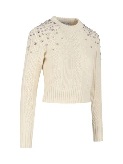 Shop Golden Goose Sweater With Crystals In 15124