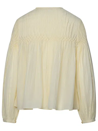 Shop Isabel Marant Étoile 'abadi' Ivory Cotton Blend Shirt