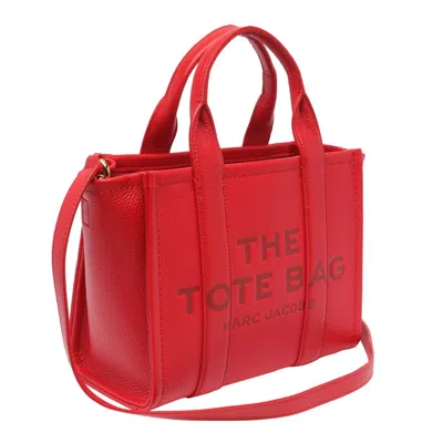 Shop Marc Jacobs The Mini Leather Tote Bag In Red