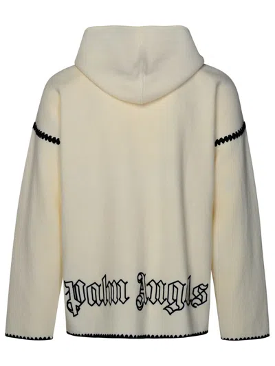 Shop Palm Angels White Wool Blend Sweater