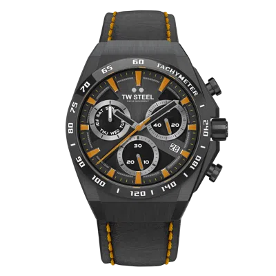 Shop Tw Steel Men's 44mm Quartz Watch In Black
