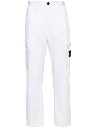 Shop Stone Island Pants In White