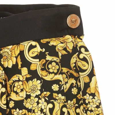 Shop Versace 'barocco' Short Skirt In Multicolor
