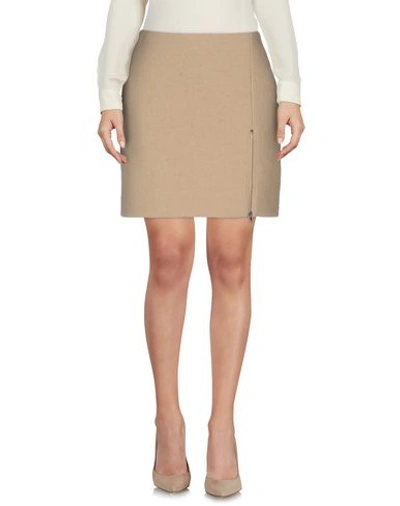 Carven Knee Length Skirt In Beige