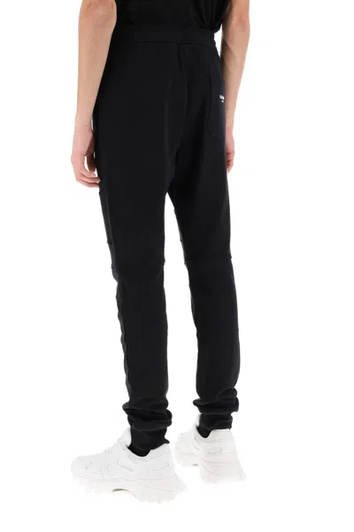 Shop Balmain Joggers With Topstitched Inserts Men In Multicolor