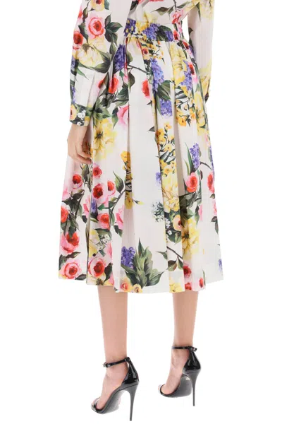 Shop Dolce & Gabbana Rose Garden Circular Skirt Women In Multicolor