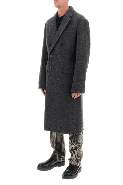 Shop Dries Van Noten Ralto Melange-effect Coat Men In Gray