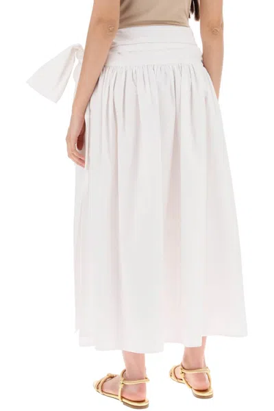 Shop Magda Butrym Cotton Midi Skirt For Women Women In White