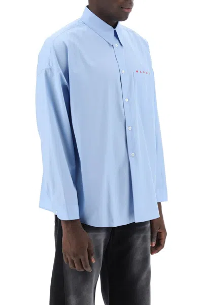 Shop Marni Boxy Shirt With Italian Collar Men In Multicolor