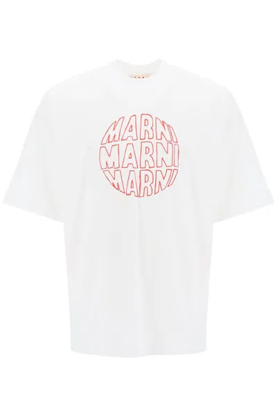 Shop Marni Outline Print T-shirt Men In Multicolor