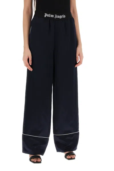 Shop Palm Angels Satin Pajama Pants For Women In Multicolor