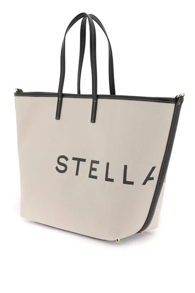 Shop Stella Mccartney Organic Cotton Canvas Tote Bag Women In Cream