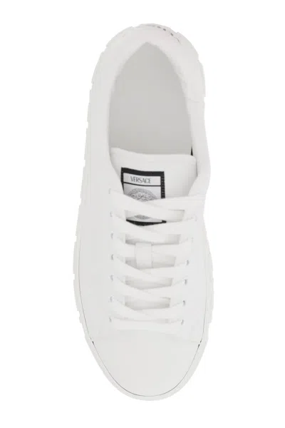 Shop Versace Greca Sneakers Women In White