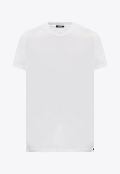 Tom Ford Logo-tag Jersey Underwear T-shirt Clothing In White