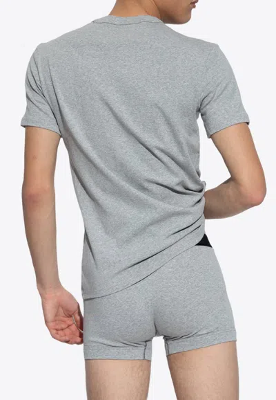 Shop Tom Ford Basic Crewneck T-shirt In Gray