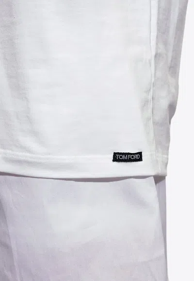 Tom Ford Logo-tag Jersey Underwear T-shirt Clothing In White