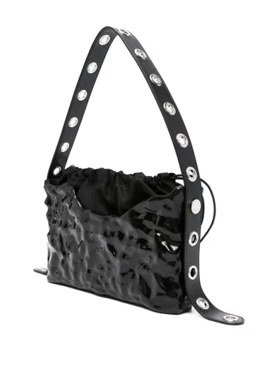 Shop Ottolinger Signature Baguette Handbag In Black