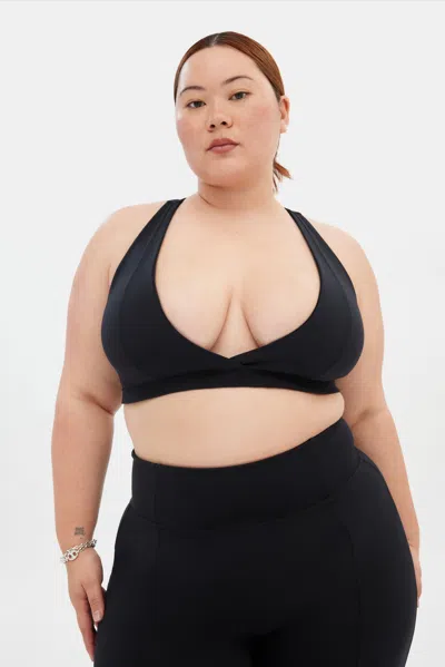 Girlfriend Collective Black Cassandra V Neck Bra